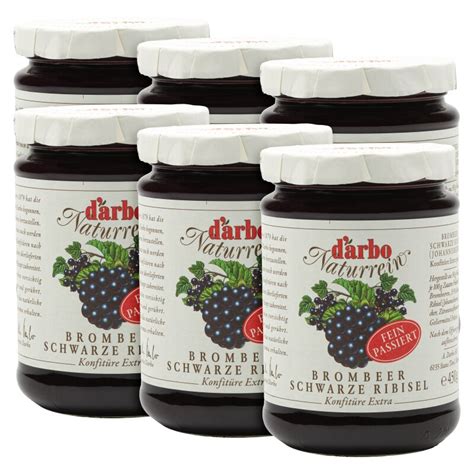 KONFITÜRE EXTRA von DARBO passiert Naturrein Brombeer Johannisbeer 6x