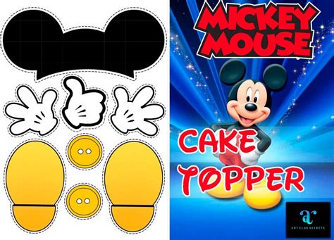 Mickey Mouse Cake Topper Printable