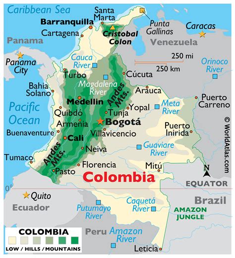 Map of Colombia - Thong Thai Real