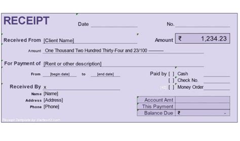 14 Popular Types of PDF Receipt Templates: 2023 Free Printable- WPS PDF Blog