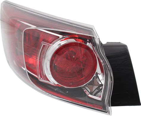 Evan Fischer Tail Light Assembly Compatible With 2010 2013 Mazda 3 Halogenstandard