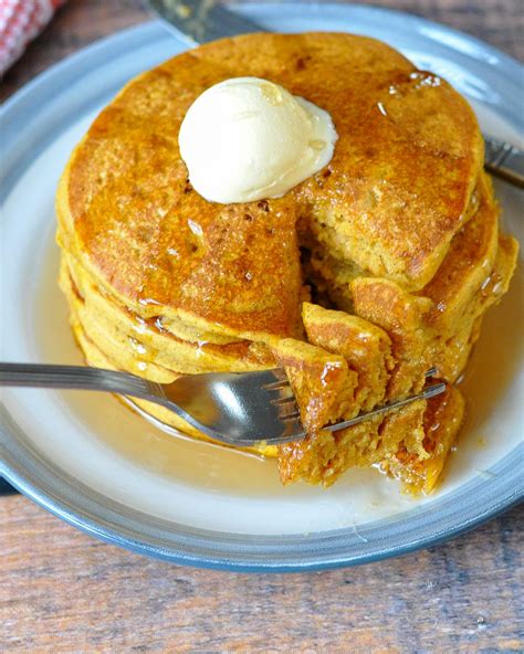 Easy Pumpkin Pancakes W Pancake Mix Cook This Again Mom