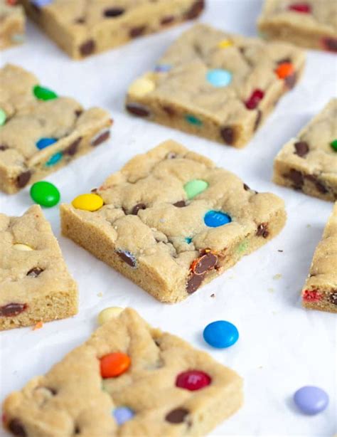 The Best Chewy Mandm Cookie Bars Design Eat Repeat