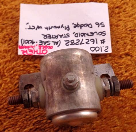 Dodge Plymouth Starter Solenoid Nos Autolite Sae Ebay