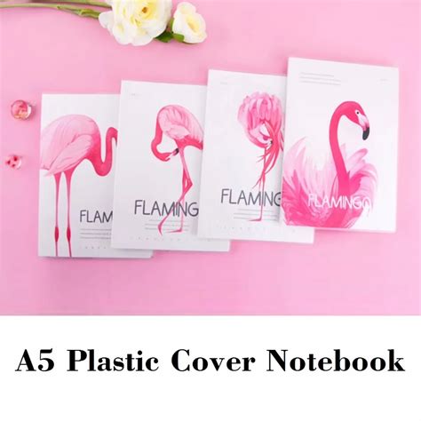 A5 Flamingos Notebook Red Softcover Note Book Composition Notebook Gift