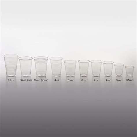 Choice Oz Translucent Tall Thin Wall Plastic Cold Cup Pack