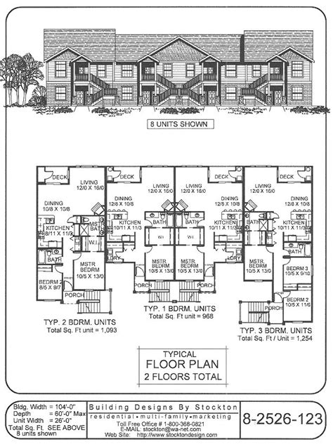 Building Designs By Stockton Plan 8 2526 123 Apartment Plans