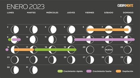 Calendario Lunar De Enero 2023 Fases Lunares Calendario Lunar