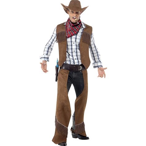 Costume Da Cowboy Con Frange Per Adulti Travestimento Per Feste