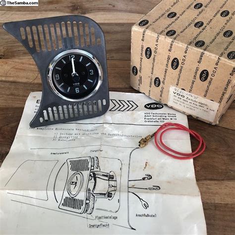 TheSamba VW Classifieds NOS Boxed VDO Clock 6V With Grill Dec