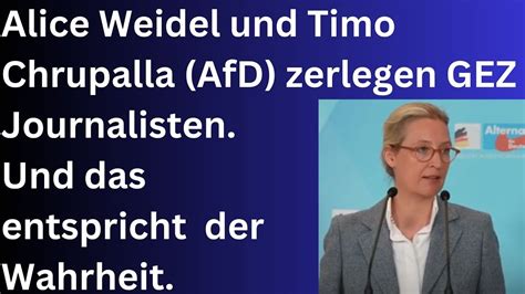 Alice Weidel U Timo Chrupalla Afd Zerlegen Gez Journalisten Mega