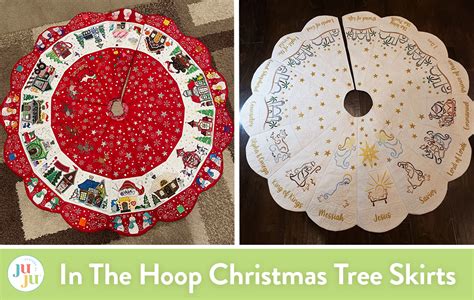 Customer Projects In The Hoop Christmas Tree Skirts Designs By JuJu