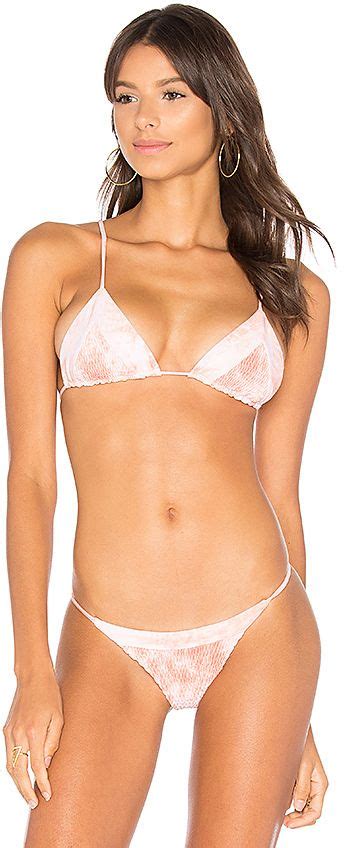 Tori Praver Swimwear Lahaina Triangle Bikini Top In Coral Tori Praver