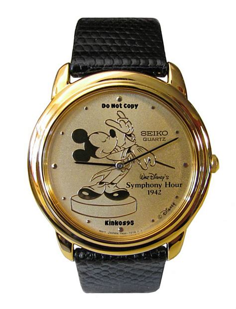 NEW Men S Disney Mickey Mouse SEIKO Symphony Hour 1942 Gold Limited