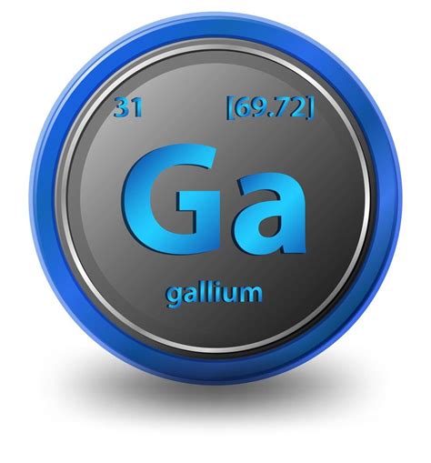 Gallium Chemical Element Chemical Symbol With Atomic Number And Atomic