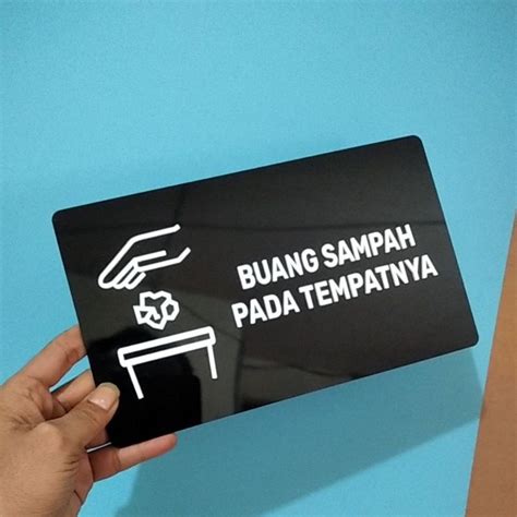 Jual Buang Sampah Pada Tempatnya Signage Acrylik Timbul Shopee Indonesia