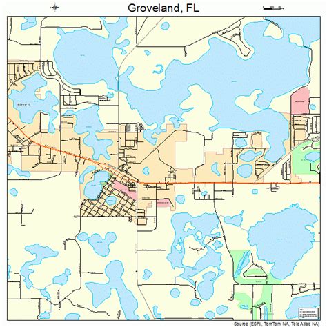 Groveland Florida Street Map 1227800