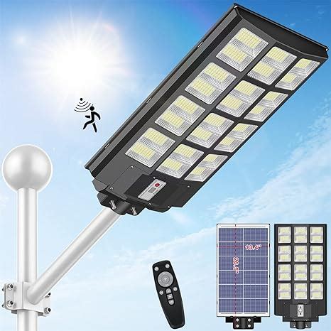 W Led Solar Street Light Motion Sensor Lm Ip Waterproof