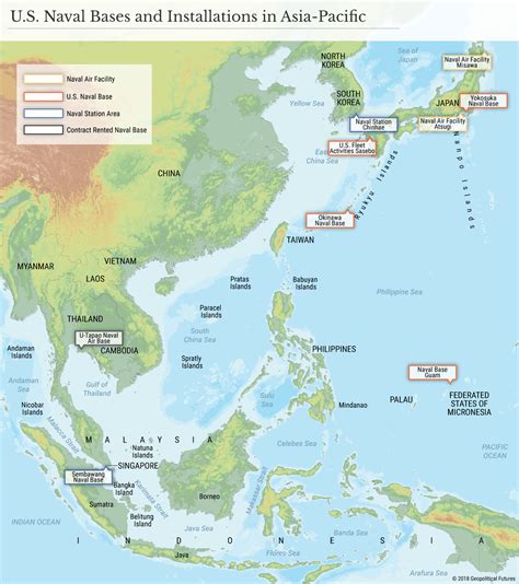 U.S. Naval Bases Map