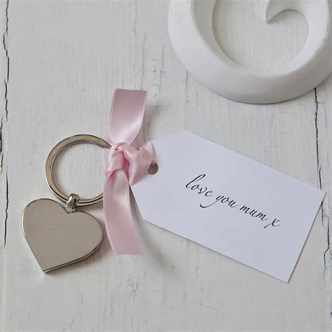 Personalised Mother S Day Heart Keyring And Tag By Twenty Seven