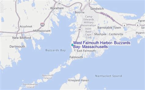 West Falmouth Harbor Buzzards Bay Massachusetts Tide Station Location