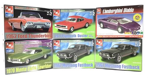 Lot - (6) New ERTL Amt Model Car Kits, 67 Mustang