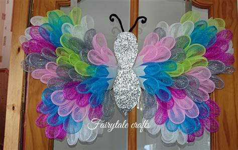 Beautiful Butterfly Deco Mesh Wreath By Fairytale Crafts Uk Deco Mesh