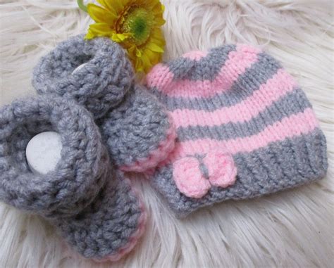 Babyset Extradick Gestrickte Babyschuhe Geh Kelte Babym Tze Baby