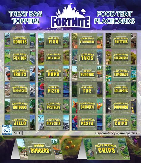 Fortnite Labels Printable