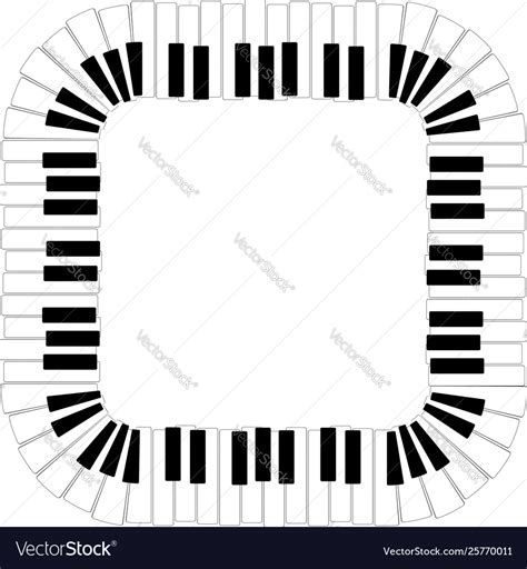 Border Piano Keyboard Royalty Free Vector Image