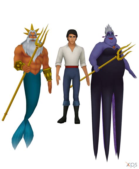 Eric, Triton, Ursula [XPS] by LexaKiness on DeviantArt