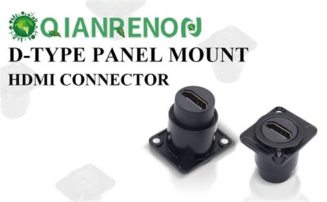 Qianrenon Hdmi D Panel Mount Connector Socket Hdmi Female To Female