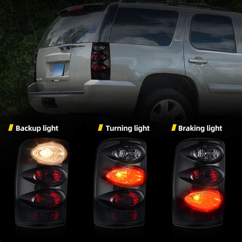 Tail Lights For Chevy Tahoe Suburban Gmc Yukon Black Smoke