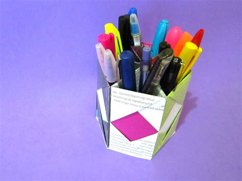 Como Fazer Porta L Pis De Papel Origami Box