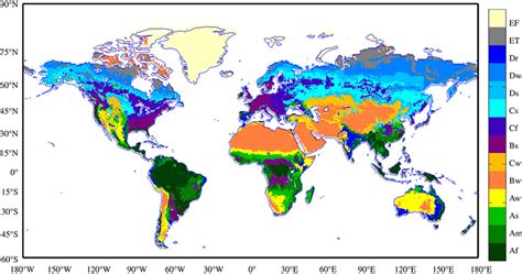 Geographic Distribution Of Vegetation Types Classified Based On