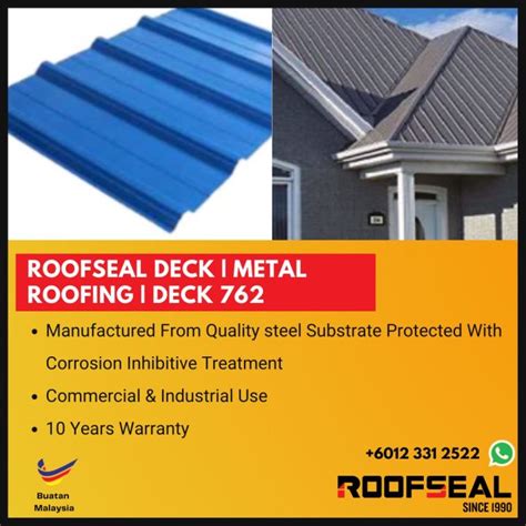 Roofseal Deck Metal Roofing Metal Deck Atap Bumbung Zink Zink