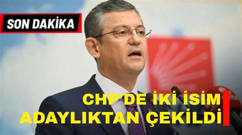 SON DAKİKA CHPde iki isim adaylıktan çekildi Afyon Haber Odak