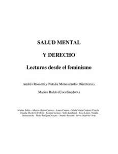 Salud Mental Y Derecho Lecturas Desde El Feminismo PDF