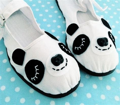 Items Similar To Panda Shoes Sleepy Panda Bear Mary Janes Adult