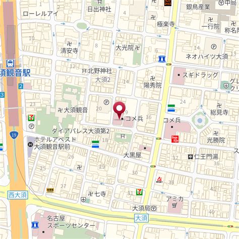 愛知県名古屋市中区大須2‐19‐36 付近の地図 Mapfan