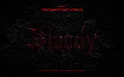 Premium Psd Bloody Text Effect Mockup