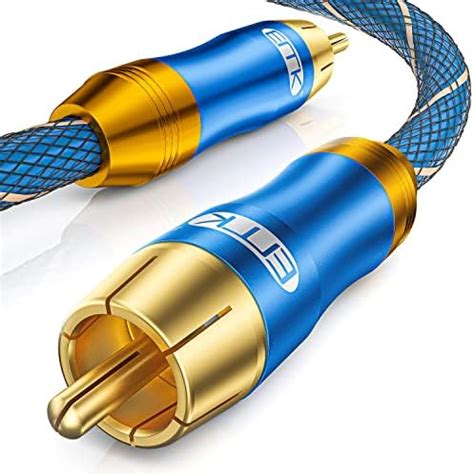 EMK S PDIF Cable Coaxial De Audio Digital Doble Apantallado Chapado