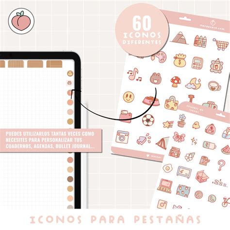 Kit De Iconos Para Las Pestañas De Agendas Digitales Hardpeach