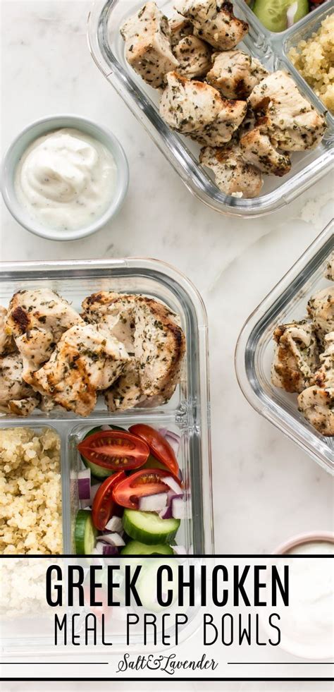 Greek Chicken Bowls Meal Prep Easy Artofit