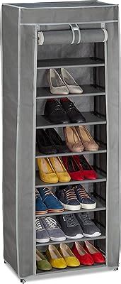 relaxdays Meuble à Chaussures Tissu 8 Compartiments 24 Paires Housse