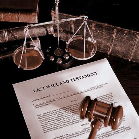 The Last Will And Testament Is Next To A Judge S Gavel Scale And Book