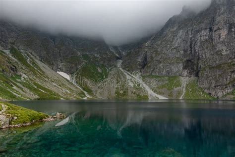 Czarny Staw Pod Rysami Lake Before Storm Stock Photo Image Of