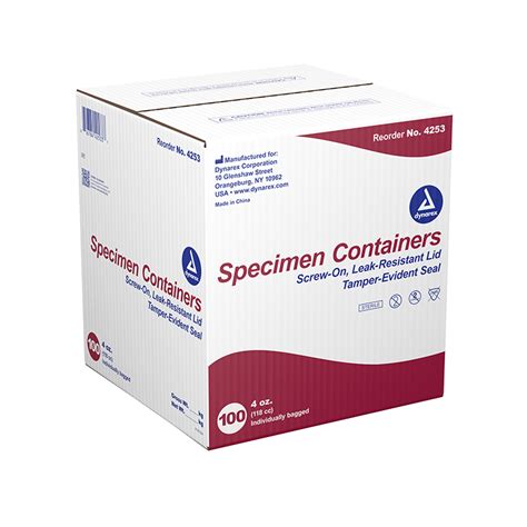 Specimen Containers Sterile Individually Wrapped Dynarex Corporation