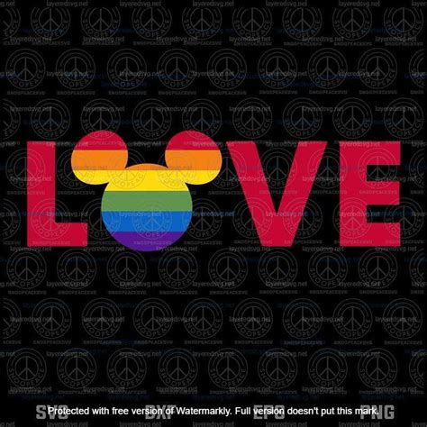 Disney Mickey Mouse Loves Lgbt Pride Art Rainbow Mickey Head Lgbt