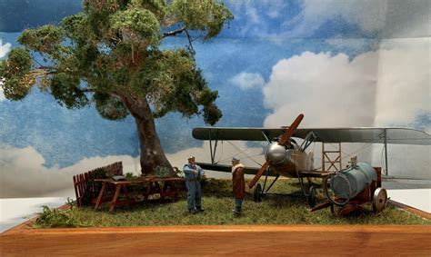 German Ww I Airfield Diorama 148 148 Albatros Biplane Imodeler